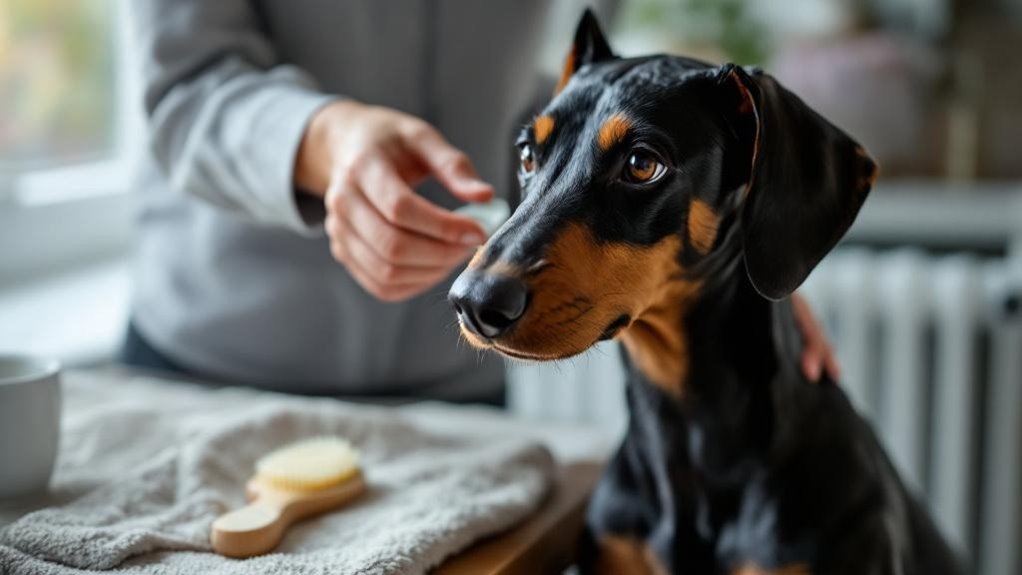 doberman allergy and coat care