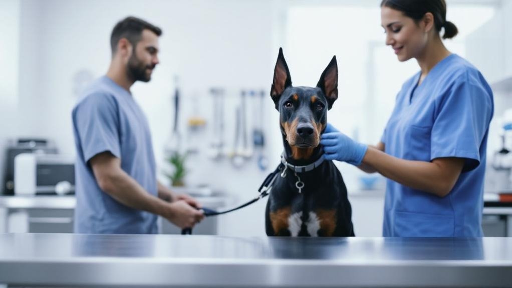 doberman vet visit expectations