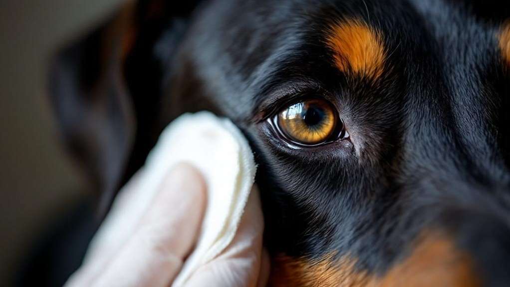 doberman daily eye maintenance