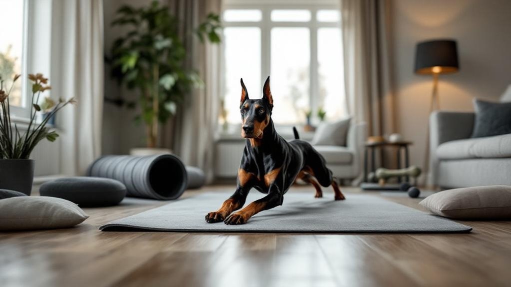 indoor doberman exercise options